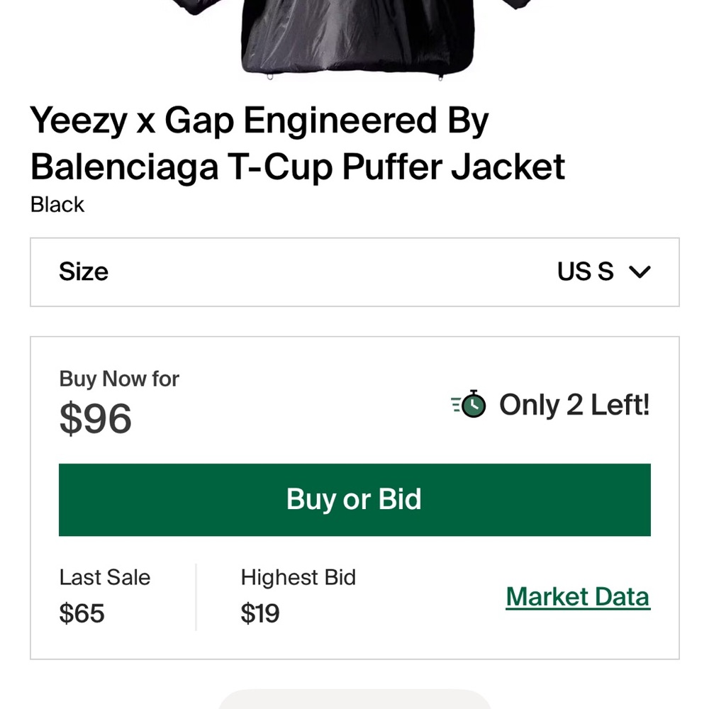 Yeezy Black Puffer Jacket